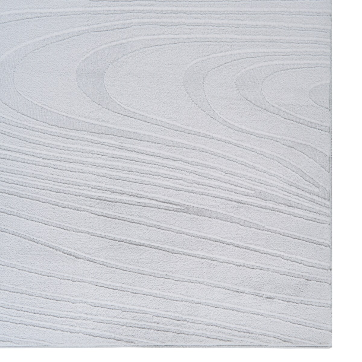 Dywan ze sztucznego futra ONTAKE Jasnoszary 80 x 300 cm