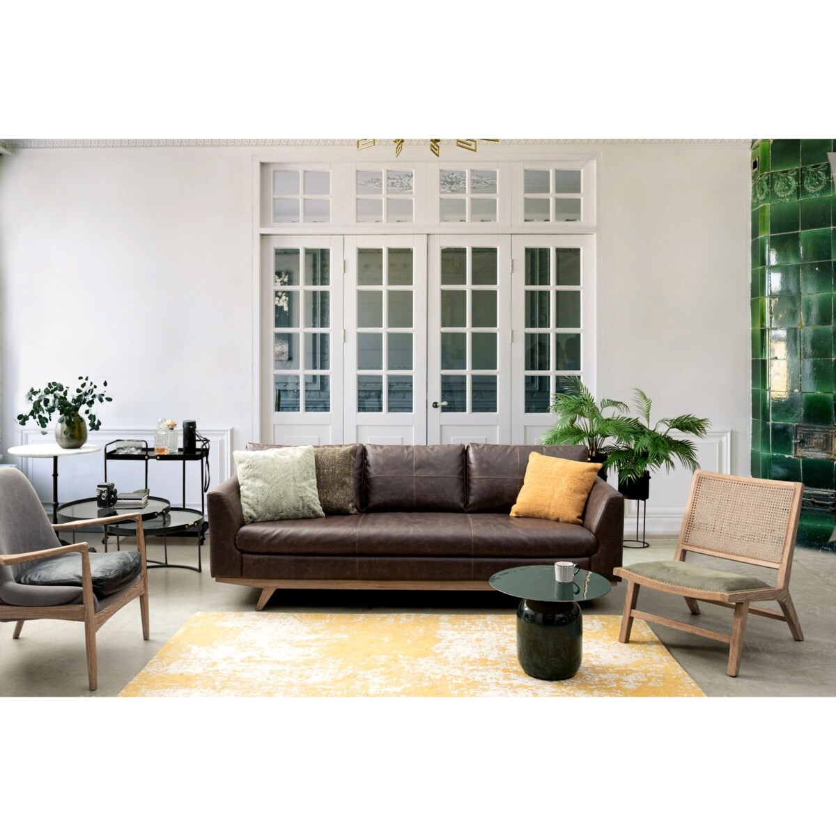 BIZZOTTO zestaw stolików kawowych ZEINA ROUND czarny