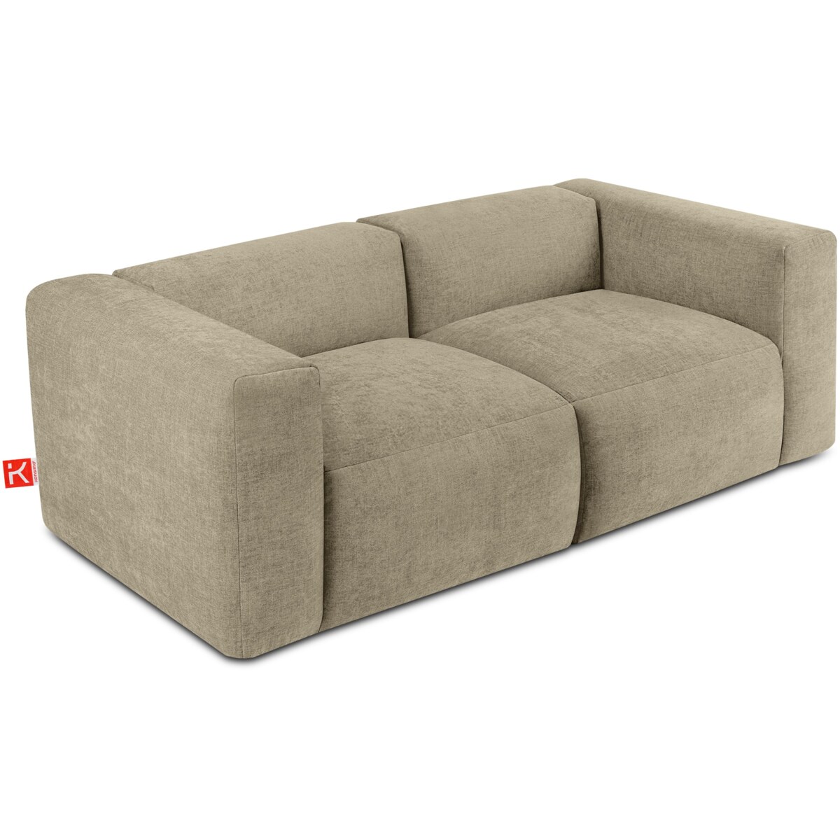 KONSIMO BUFFO 2-osobowa sofa z niezwykle miękkim i wygodnym siedziskiem, kolor piaskowy