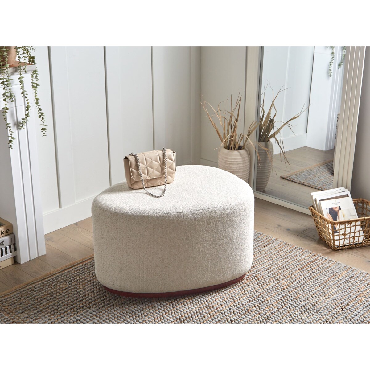 Puf SACO Jasnobeżowy 57 cm 78 cm 45 cm