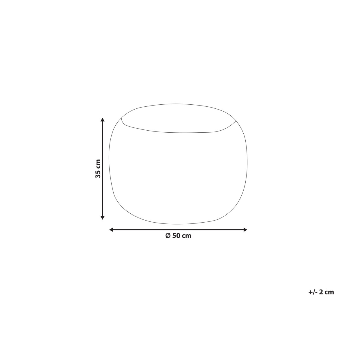 Puf ogrodowy 50 cm granatowy z beżowym KAWAN