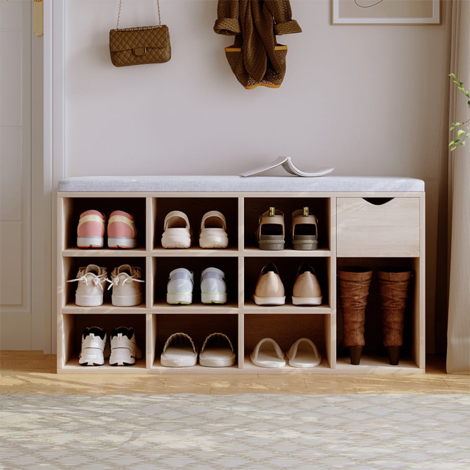 Szafka na buty z siedziskiem loft sonoma ławka przedpokój z szufladą 100 cm