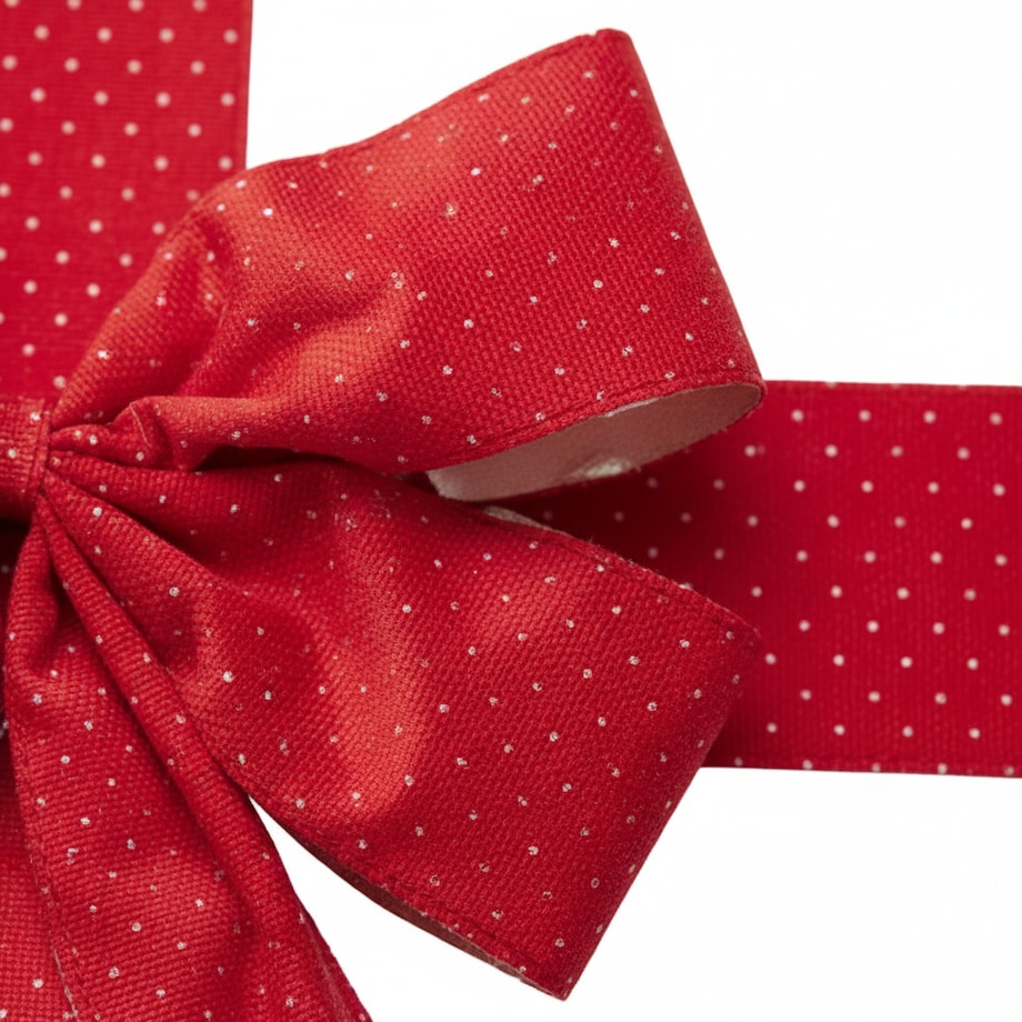 Dekoracja na drzwi - Kokarda 42x33x10 cm czerwona