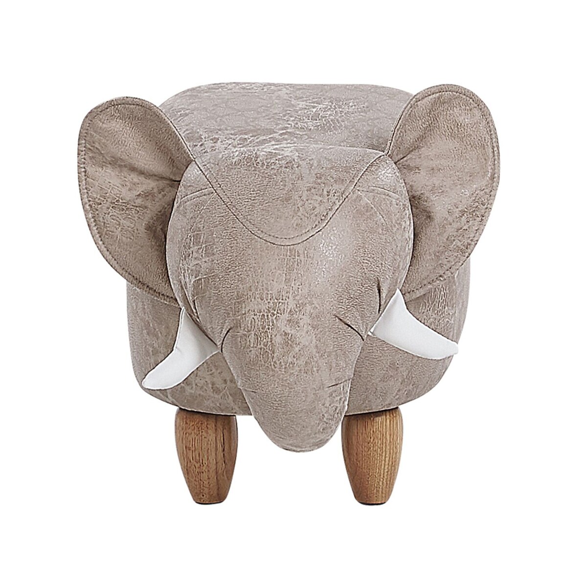 Pufa zwierzak ekoskóra ze schowkiem szara JUMBO