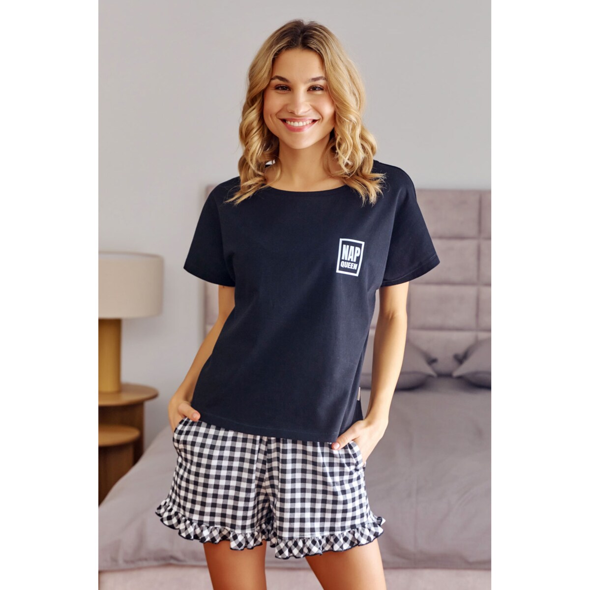 Doctor Nap Czarna piżama damska - XL