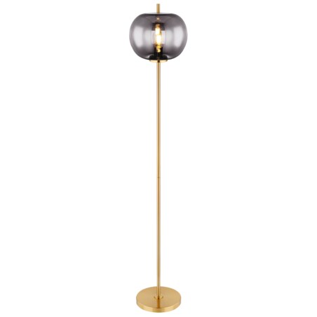 Modernistyczna lampa podłogowa BLACKY I 15345SMM Globo metal szkło mosiądz
