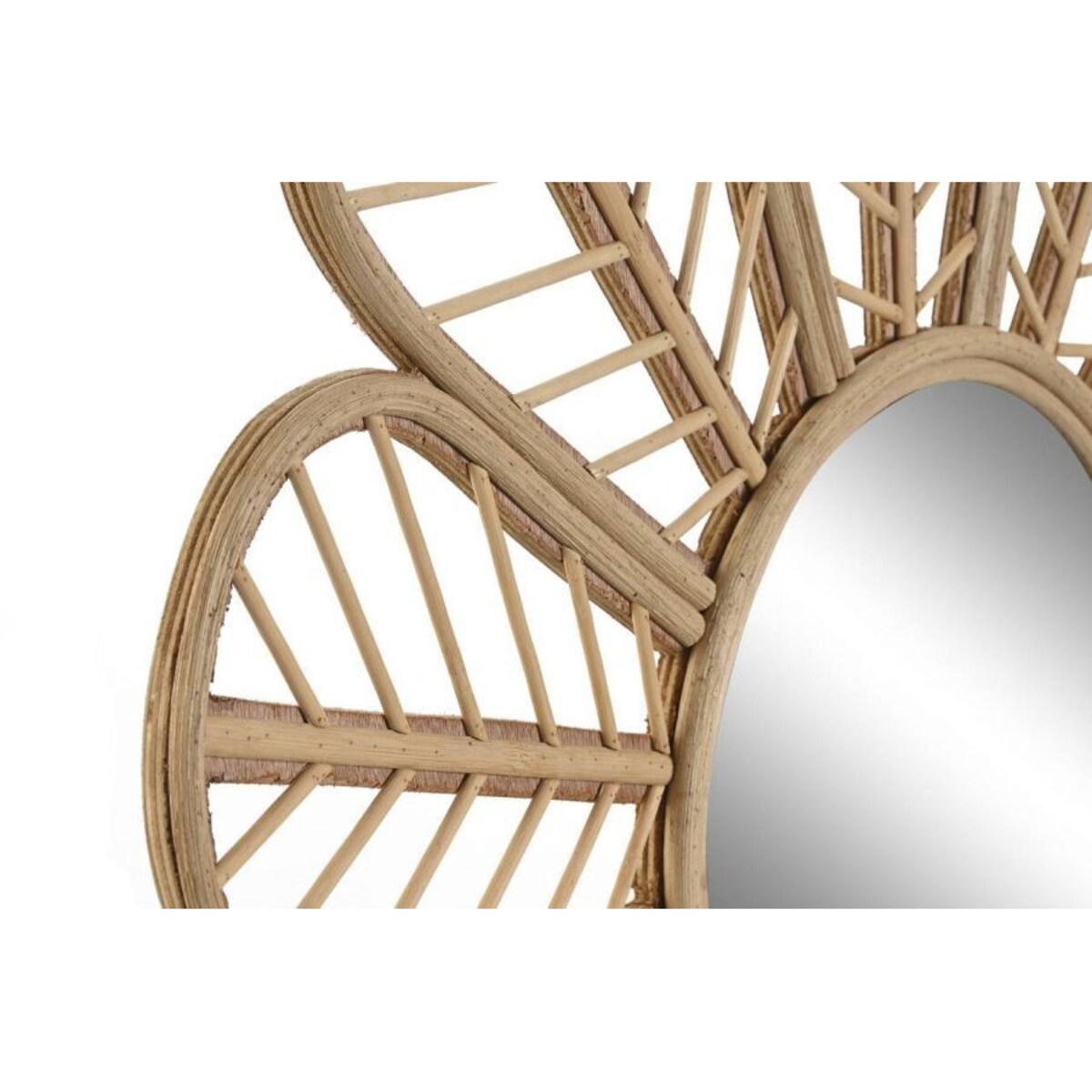 Lustro w rattanowej ramie 60x69x15 cm KOKKU