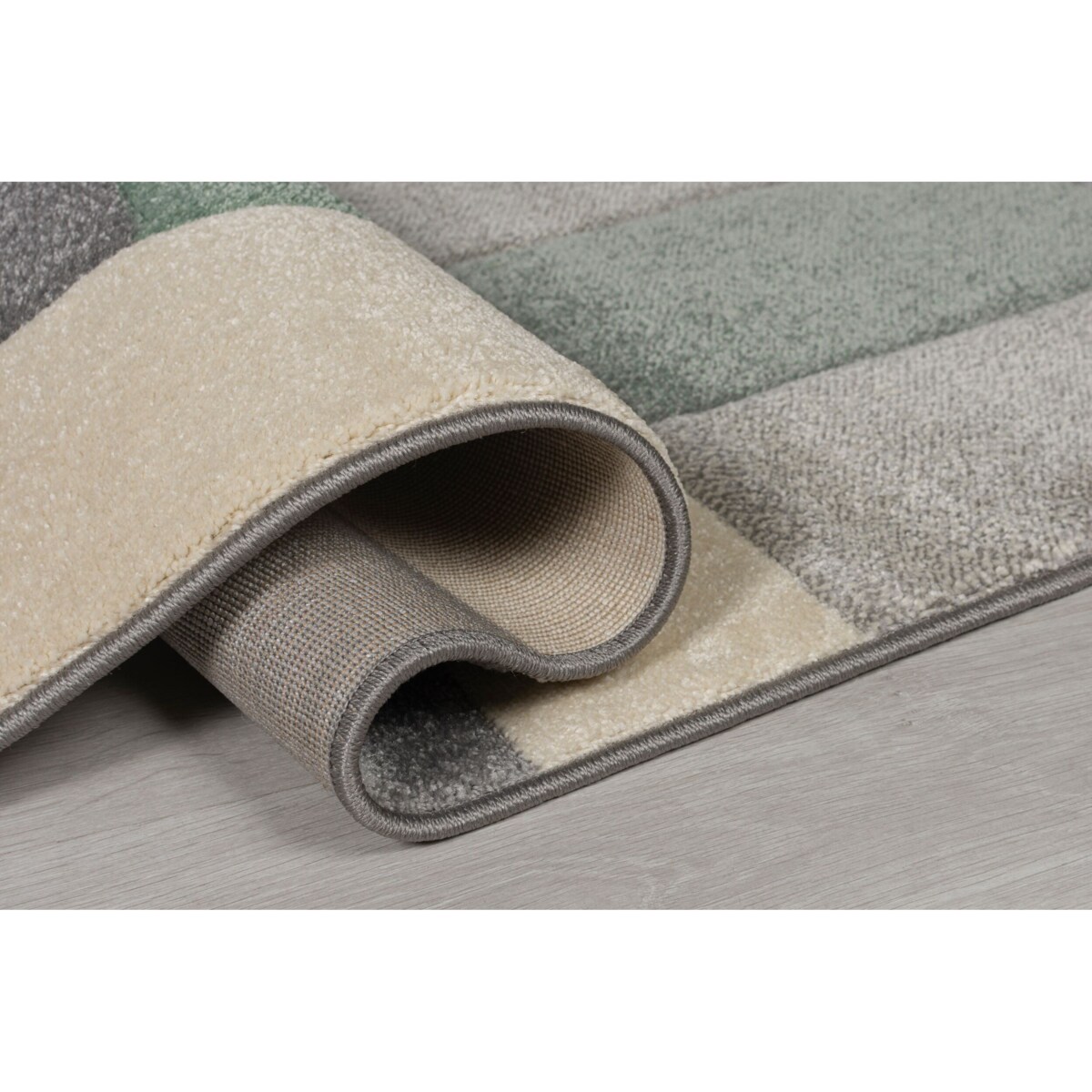 Dywan Nowoczesny Hand Carved Cosmos Mint/Szary/Kremowy 80x150