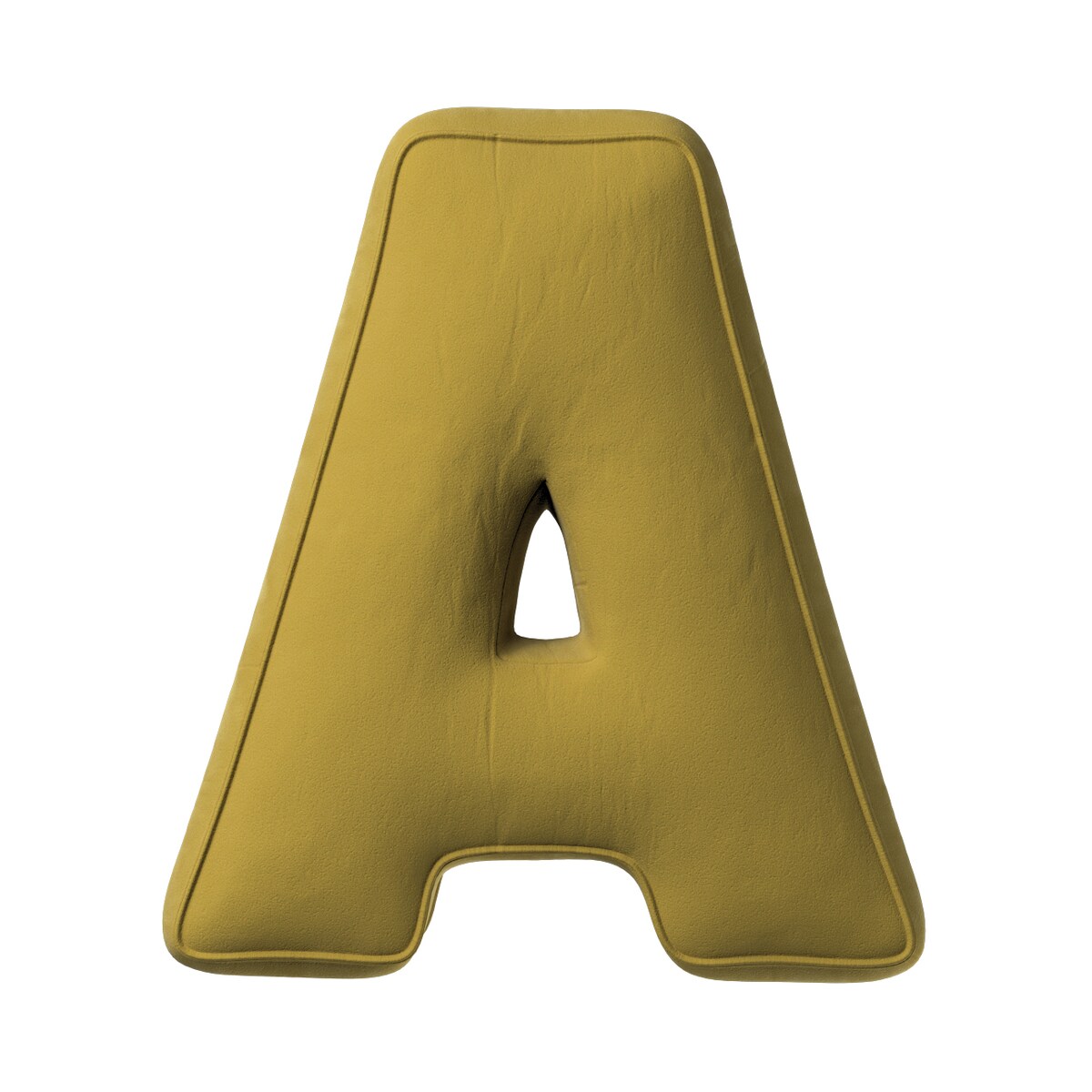 Poduszka literka A, oliwkowy zielony, 30x40cm, Posh Velvet