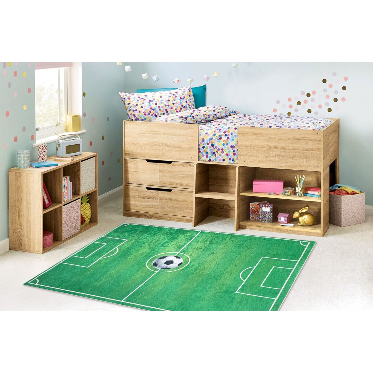 Dywan do prania BAMBINO 9731 Boisko, piłka 160x220 cm