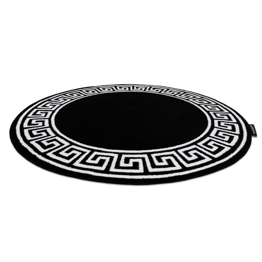 Dywan HAMPTON Grecos koło czarny koło 140 cm