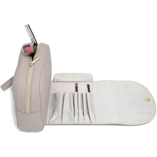 Kosmetyczka Stackers z kieszeniami na pędzle taupe