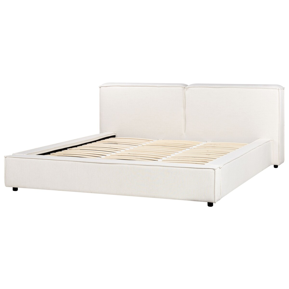 Łóżko tapicerowane 180 x 200 cm złamana biel LINARDS