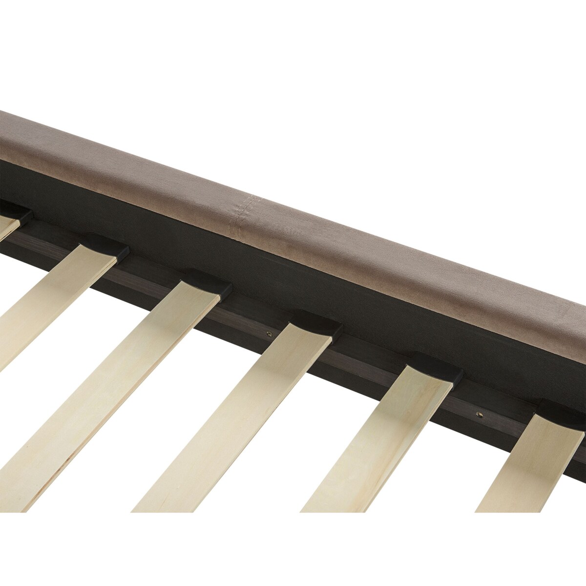 Łóżko welurowe 180 x 200 cm beżowoszare VILLETTE