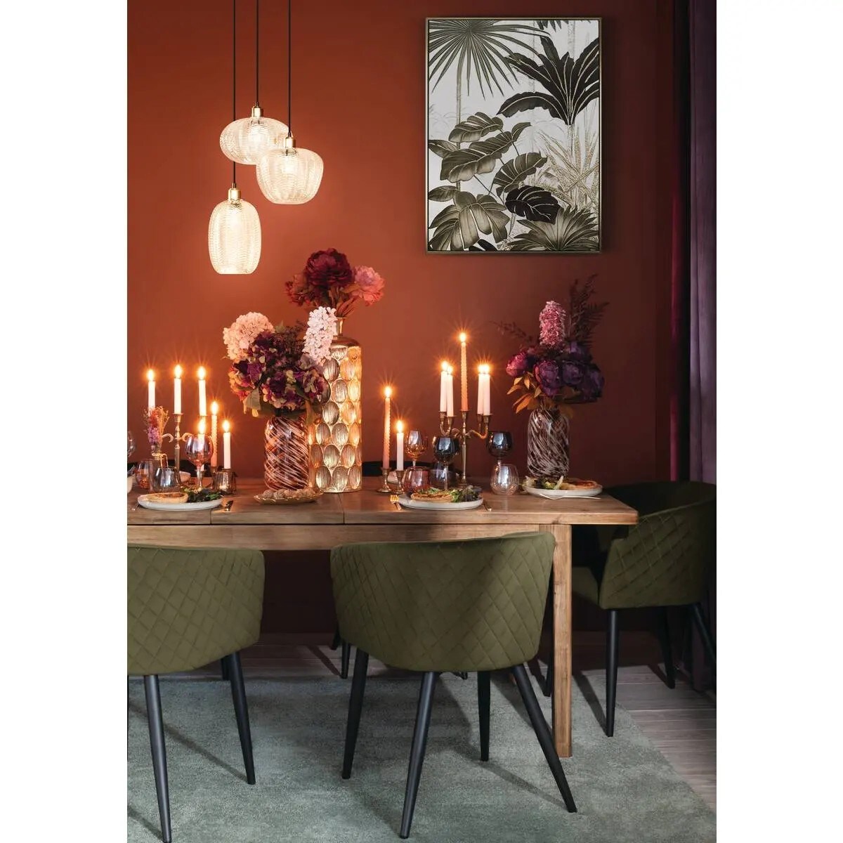 Lampa sufitowa ze szklanymi kloszami Tissa