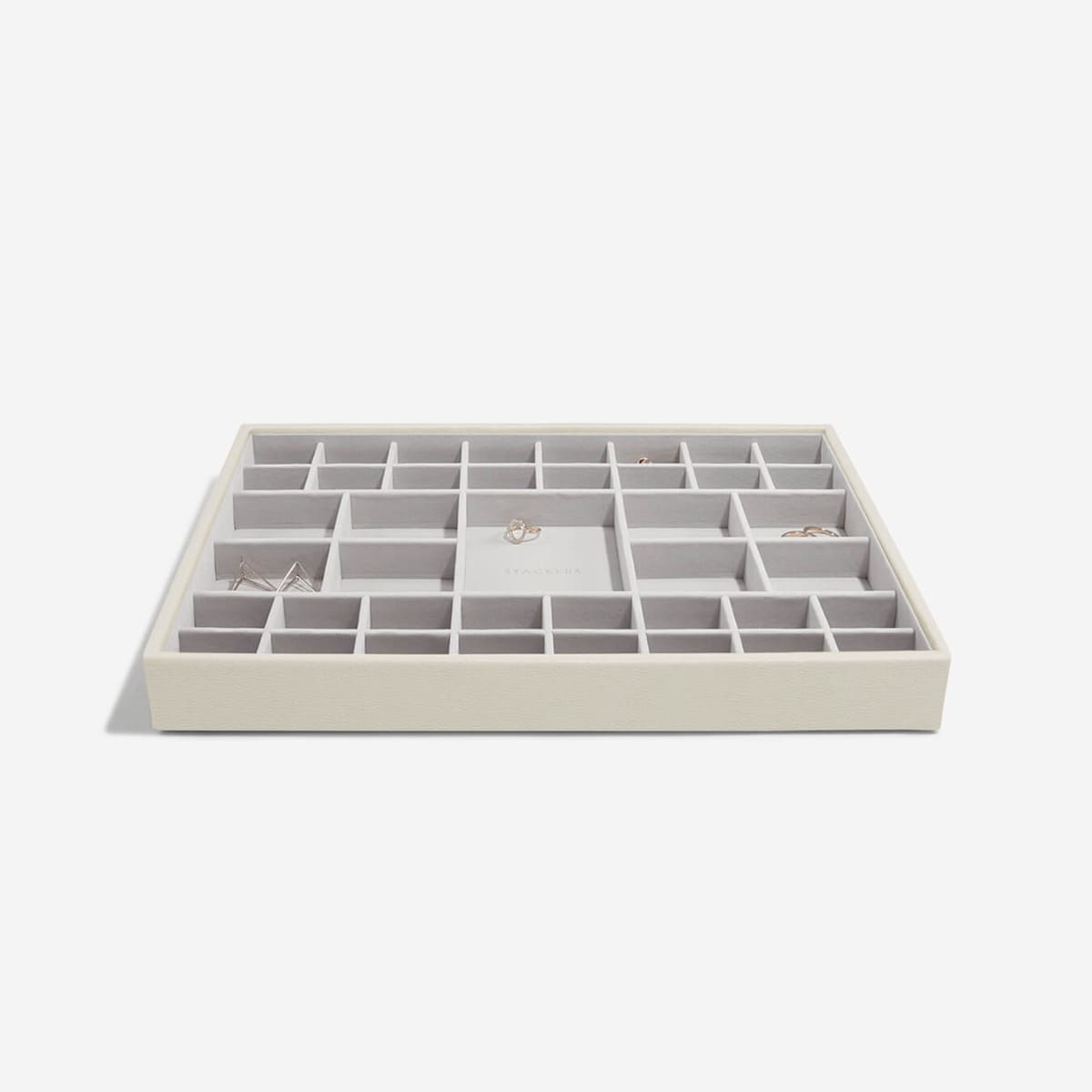 Szkatułka na biżuterię Stackers potrójna supersize jasnobeżowa