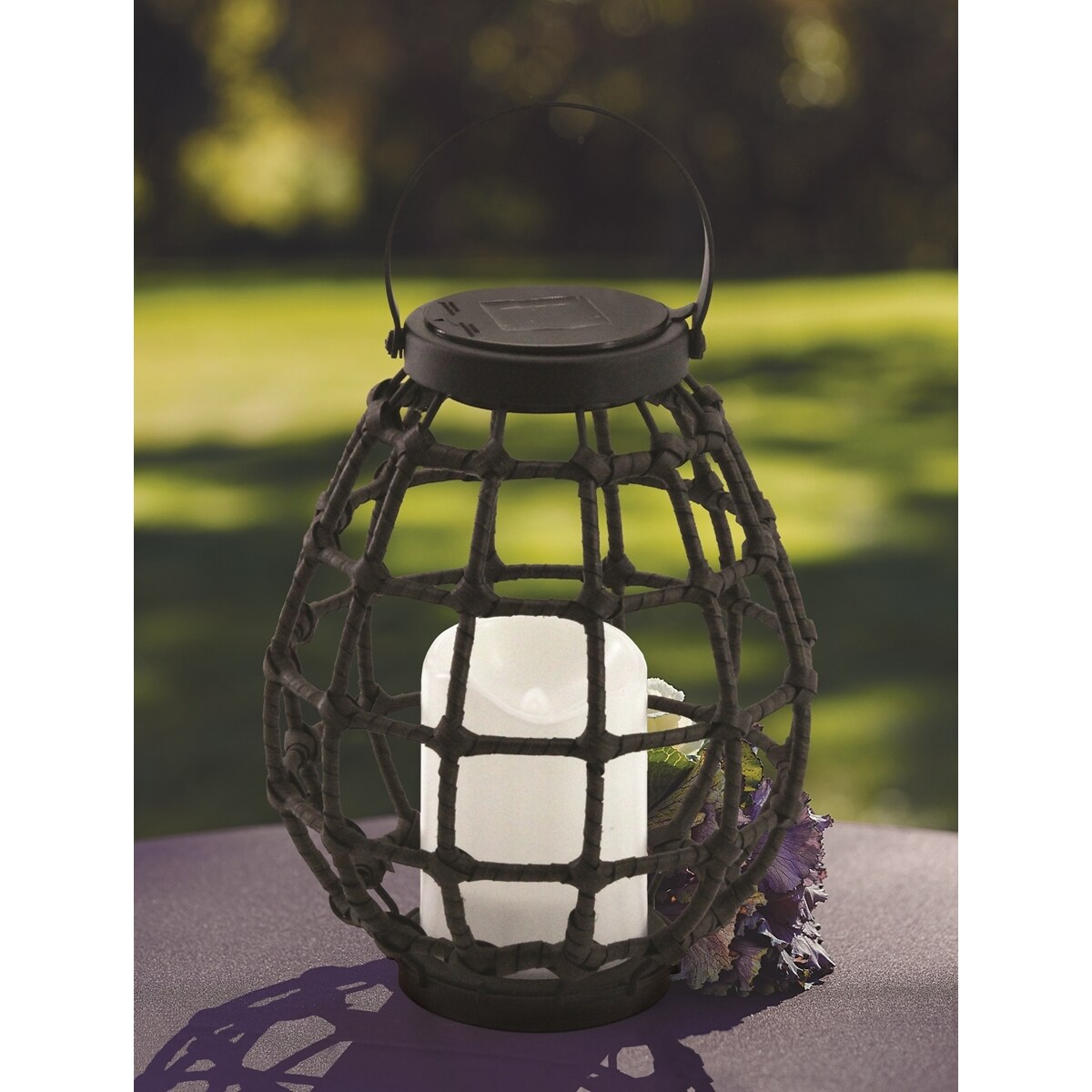 Solarny lampion ogrodowy Koge 313249 LED czujnik zmierzchu czarna