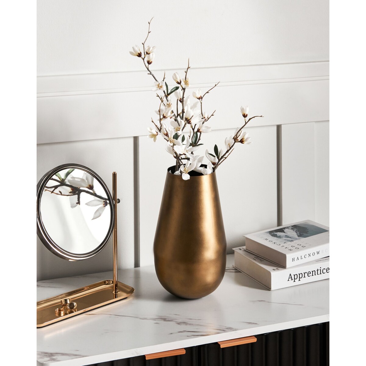 Wazon na kwiaty KATCHAL 28 cm Złoty