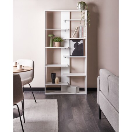 Regał na książki 8 półek FONTAS 180 cm Biały