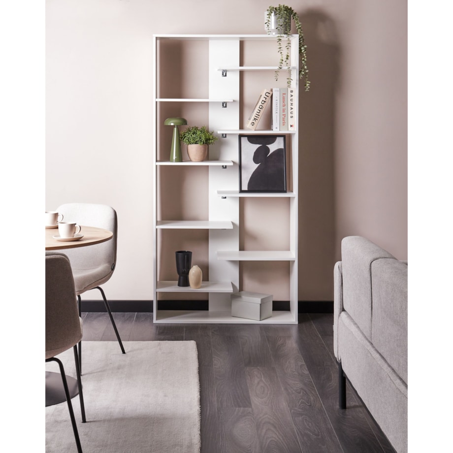 Regał na książki 8 półek FONTAS 180 cm Biały