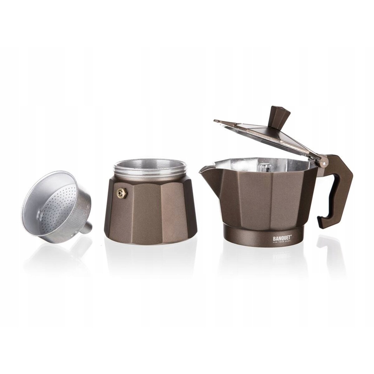 KAWIARKA ZAPARZACZ MOCNEJ KAWY 6 filiżanek BRĄZOWY NA PREZENT espresso