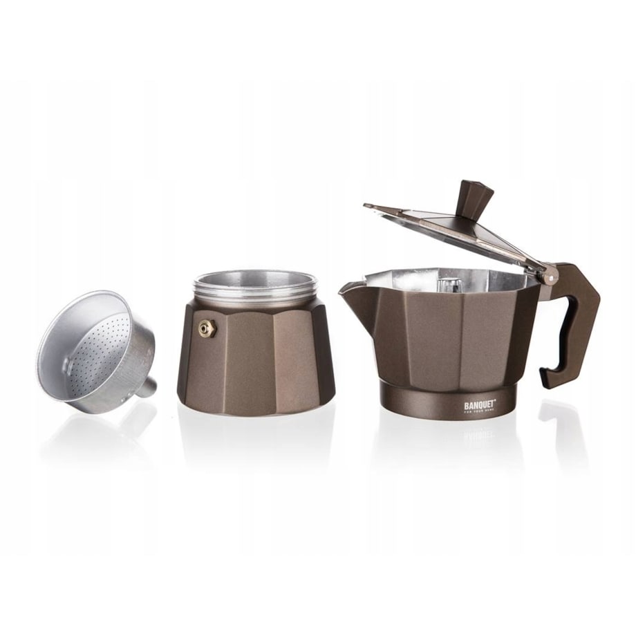 KAWIARKA ZAPARZACZ MOCNEJ KAWY 6 filiżanek BRĄZOWY NA PREZENT espresso