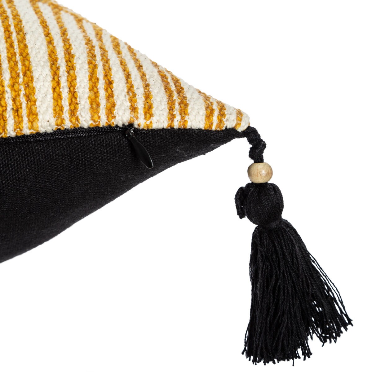 Poszewka dekoracyjna z pomponami TROPIK, 40 x 40 cm