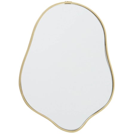 Lustro w złotej ramie CATTLEYA, nieregularny kształ, 32 x 25 cm