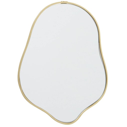 Lustro w złotej ramie CATTLEYA, nieregularny kształ, 32 x 25 cm