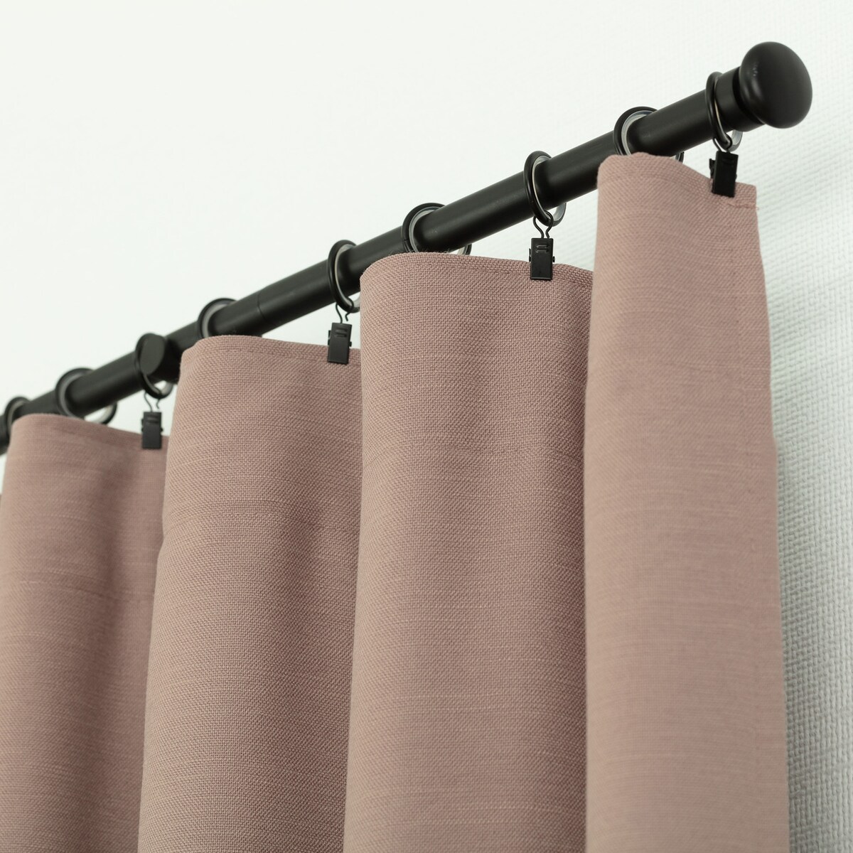 Zasłona BASIC na taśmie marszczącej 140x280cm brudny róż 1 szt. 140x280 różowy-beżowy