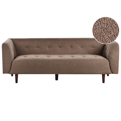 Sofa dla 3 osób BYSKE Boucle Brązowy