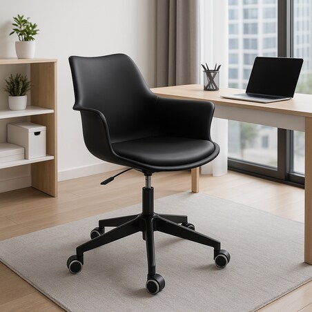 Krzesło obrotowe eleganckie INEZ czarne