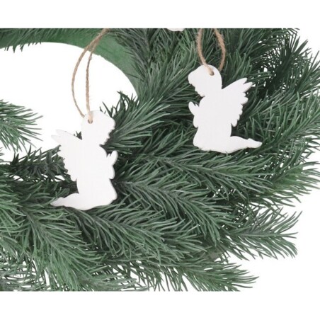 Bombki Na Choinkę Drewniane Ozdoba Stroik 10Szt Aniołki Anioł