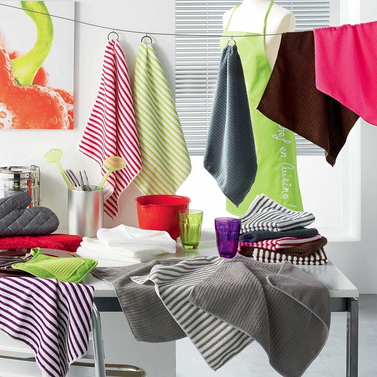 Ręczniki kuchenne, 40 x 40 cm, 3 sztuki w komplecie