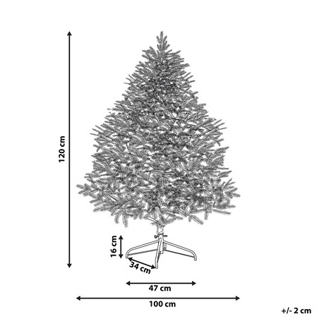 Ośnieżona sztuczna choinka świąteczna MASALA 120 cm Biały