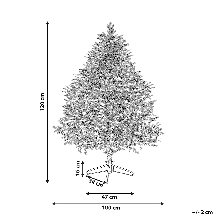 Ośnieżona sztuczna choinka świąteczna MASALA 120 cm Biały