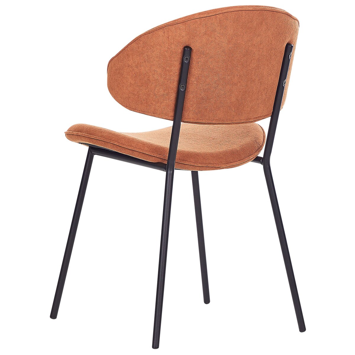 Krzesło do jadalni Zestaw 2 Tkanina Pomarańczowy KIANA