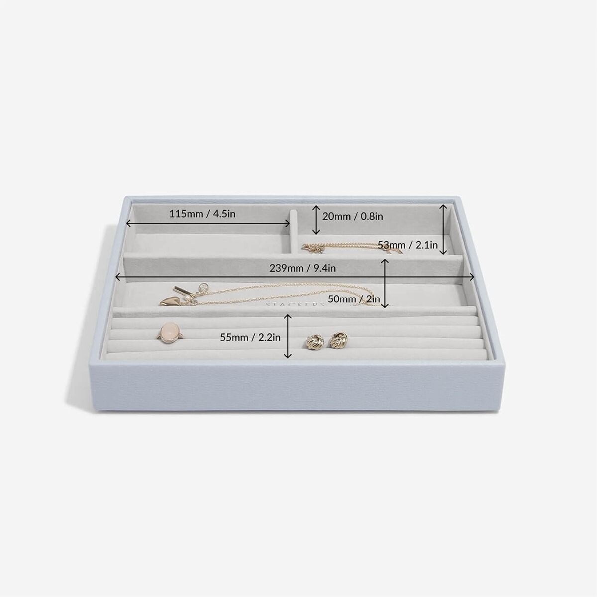 Szkatułka na biżuterię Stackers 4 komorowa classic lawendowa