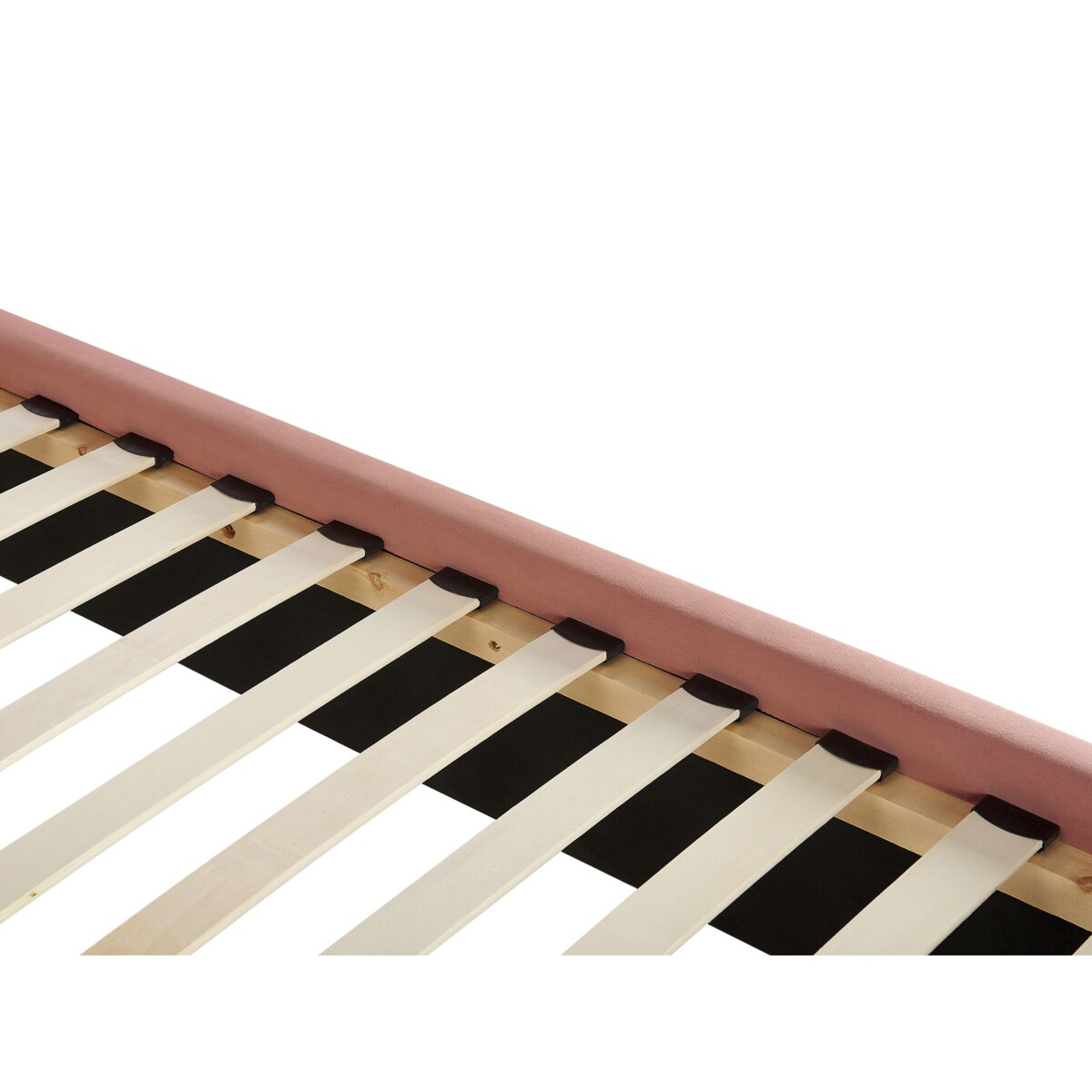 Łóżko welurowe 140 x 200 cm różowe AYETTE