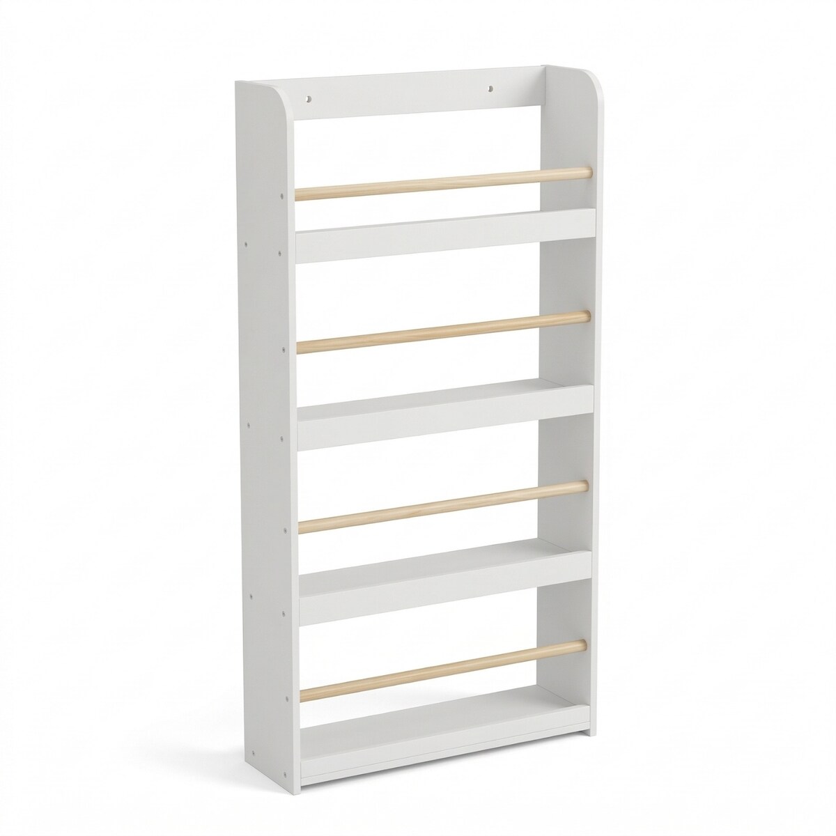 Regał do pokoju dziecięcego z bambusowymi drążkami TENO, 55 x 112 x 15 cm