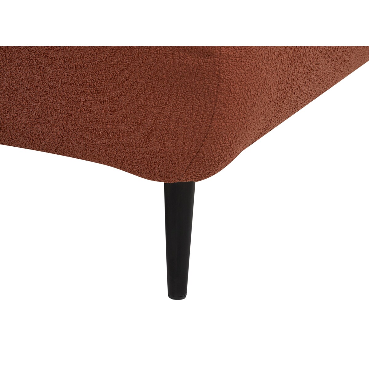 Szezlong prawostronny CHEVANNES Boucle Bordowy