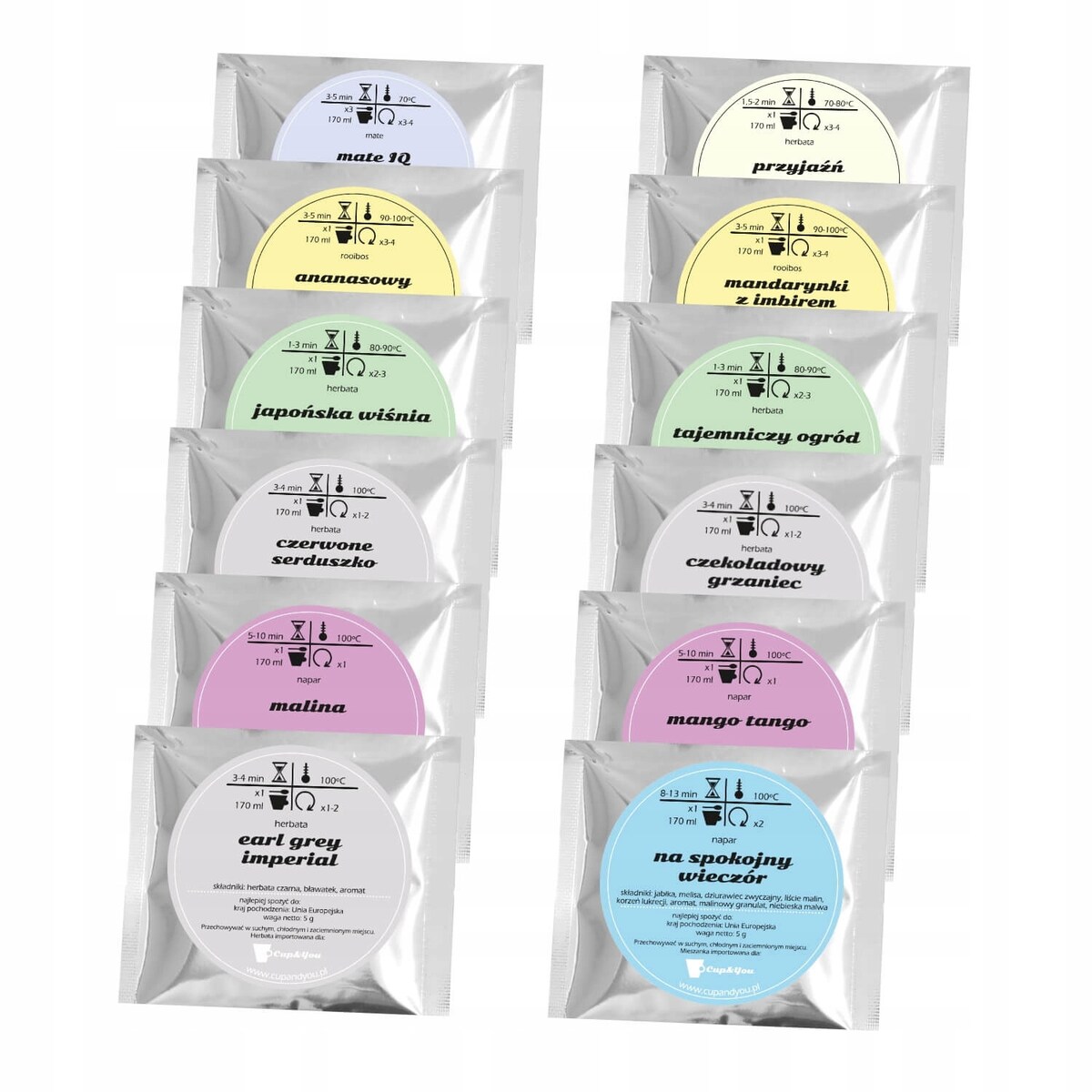 Herbaciany zestaw upominkowy 12 najlepszych smaków BESTSELLERY CUP&YOU