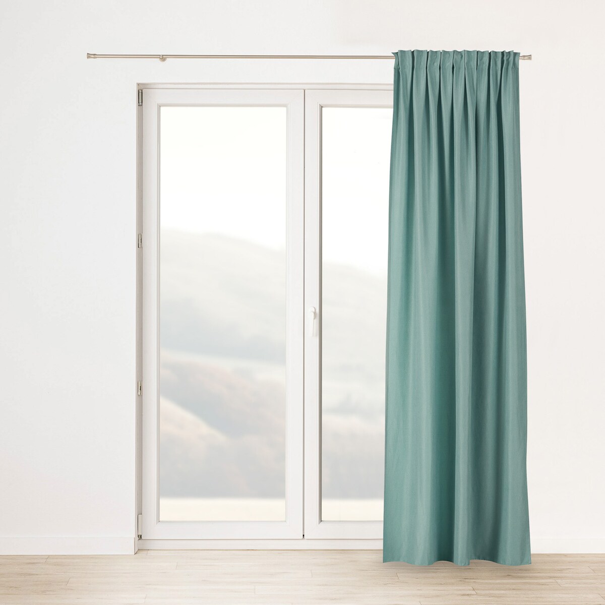 Zasłona na taśmie marszczącej jasny turkus aksamitna 140 x 280 cm 1 szt. 140x280 turkusowy