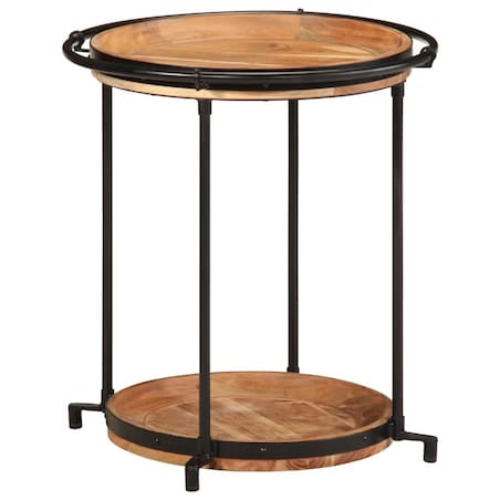 vidaXL Stolik pomocniczy Ø55x60 cm Drewno lite Akacja