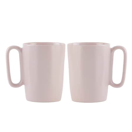 Dwa kubki ceramiczne z uszkiem 250 ml Fuori rożowe 30008