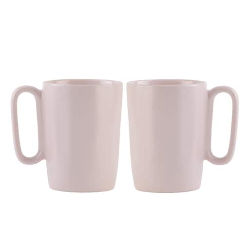 Dwa kubki ceramiczne z uszkiem 250 ml Fuori rożowe 30008