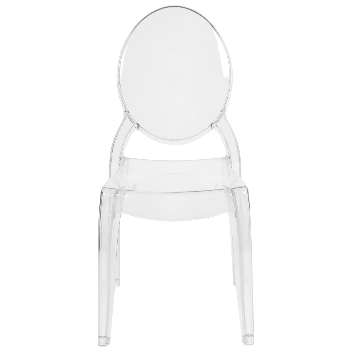 Zestaw 4 krzeseł do jadalni MERTON Przezroczysty