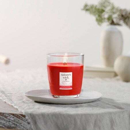 Natures Wick świeca średnia REDBERRY & NUTMEG