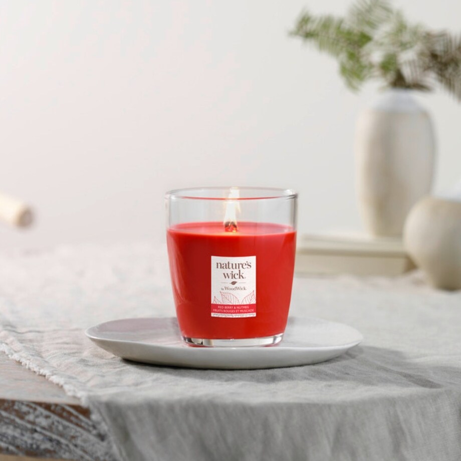 Natures Wick świeca średnia REDBERRY & NUTMEG