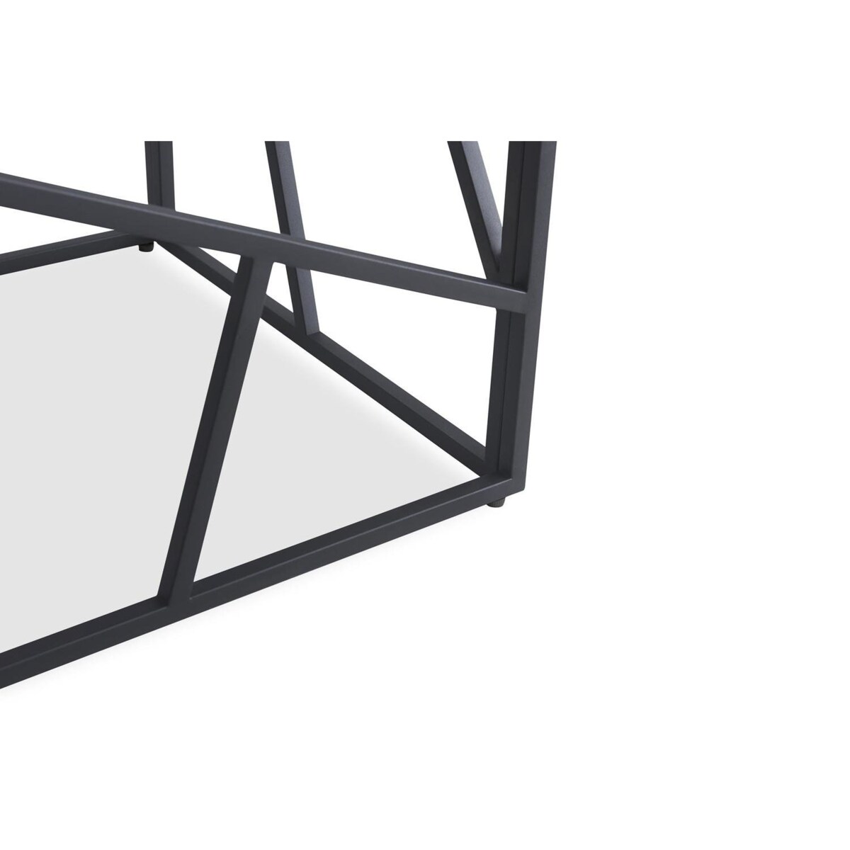 STOLIK KAWOWY Taman S 55/55/55 cm metalowy SZARY MARMUR